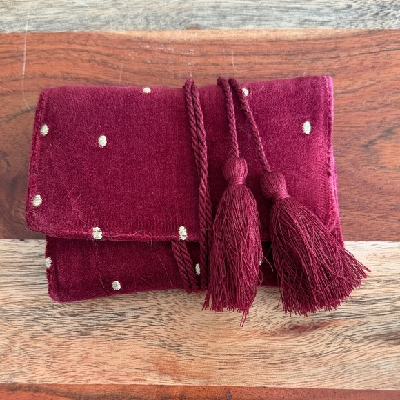 NWOT Sezane Burgundy Jewelry Wrap - Picture 2 of 4